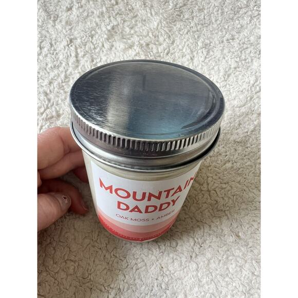 Mountain Daddy Clean Soy Candle Oak Moss + Amber w/‎ Curated Spotify Playlist - Picture 2 of 5